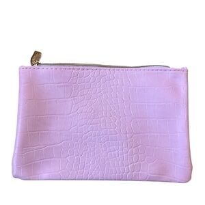 4/$12 Ipsy Pink Crocodile-Embossed Makeup Bag